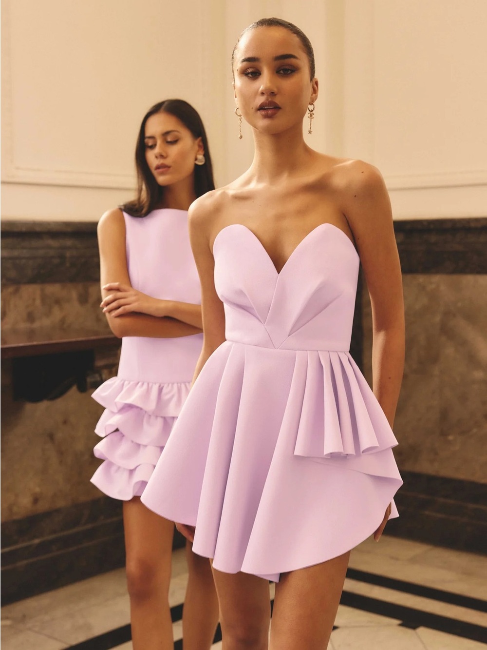 Elliatt Saphine Frill Mini Dress (lavender) • msrp $238